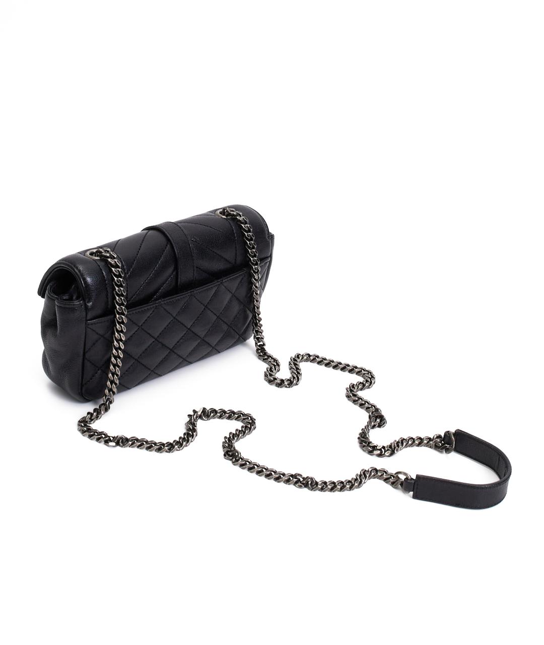 SAINT LAURENT Черная кожаная сумка через плечо, фото 5