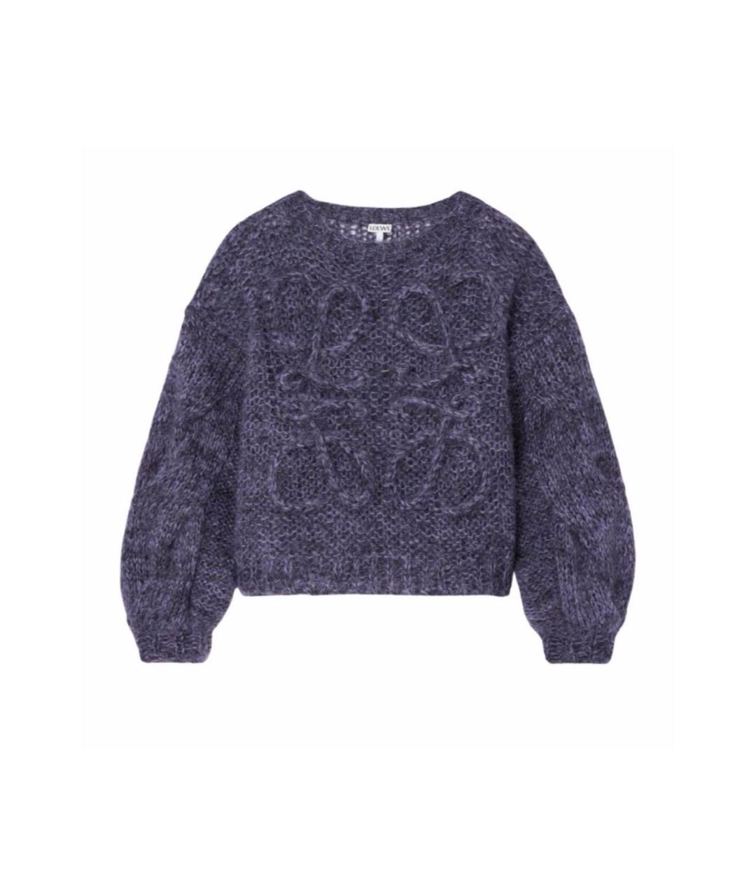 LOEWE Фиолетовый шерстяной джемпер / свитер, фото 5