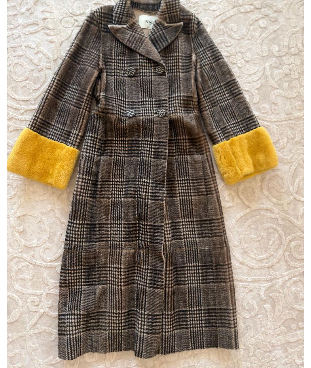 FENDI Мульти дубленка, фото 3