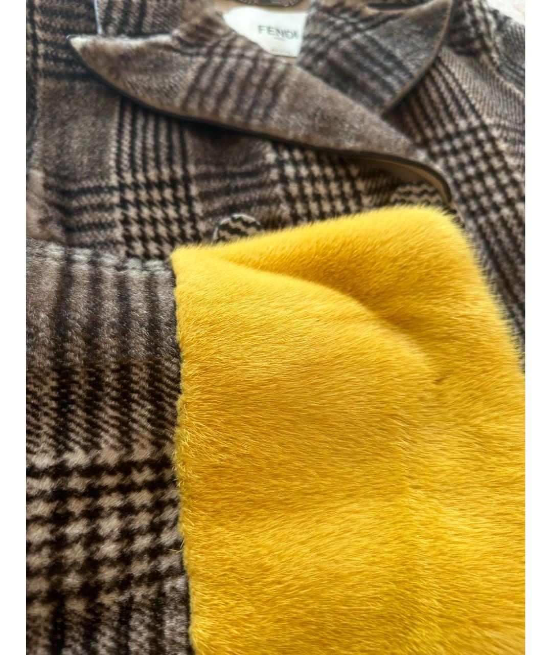 FENDI Мульти дубленка, фото 4
