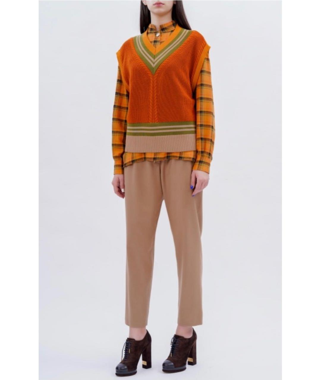 ALBERTA FERRETTI Оранжевый жилет, фото 3