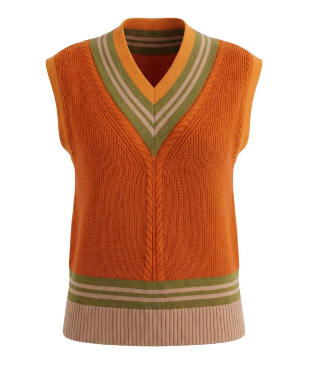 ALBERTA FERRETTI Оранжевый жилет, фото 5