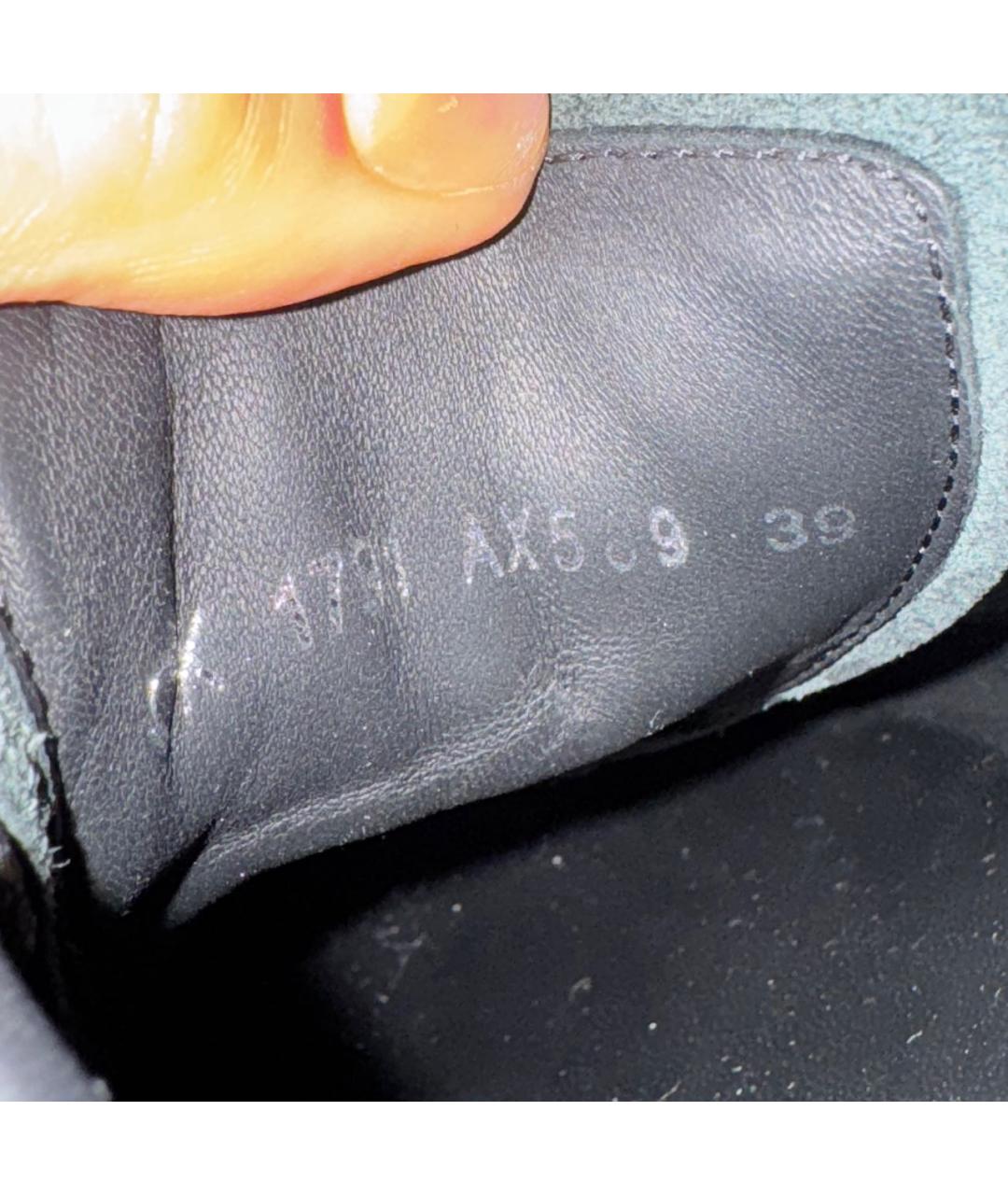 DOLCE&GABBANA Черные кожаные кроссовки, фото 4