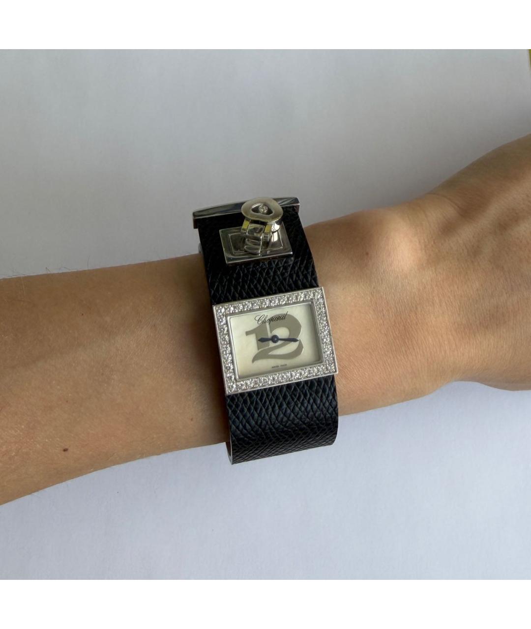 CHOPARD Черные кожаные часы, фото 4