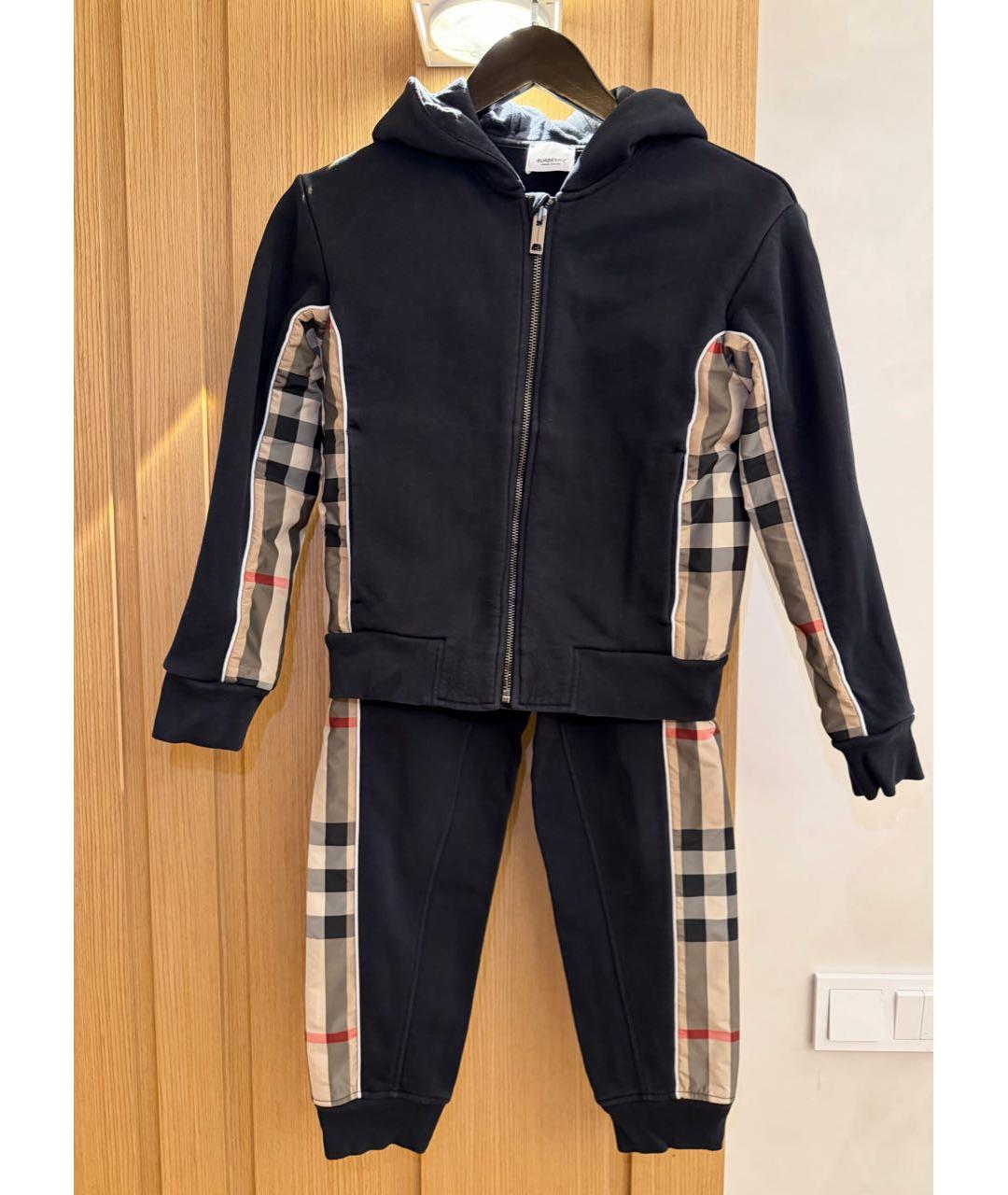 BURBERRY KIDS Черный хлопковый комплект, фото 8