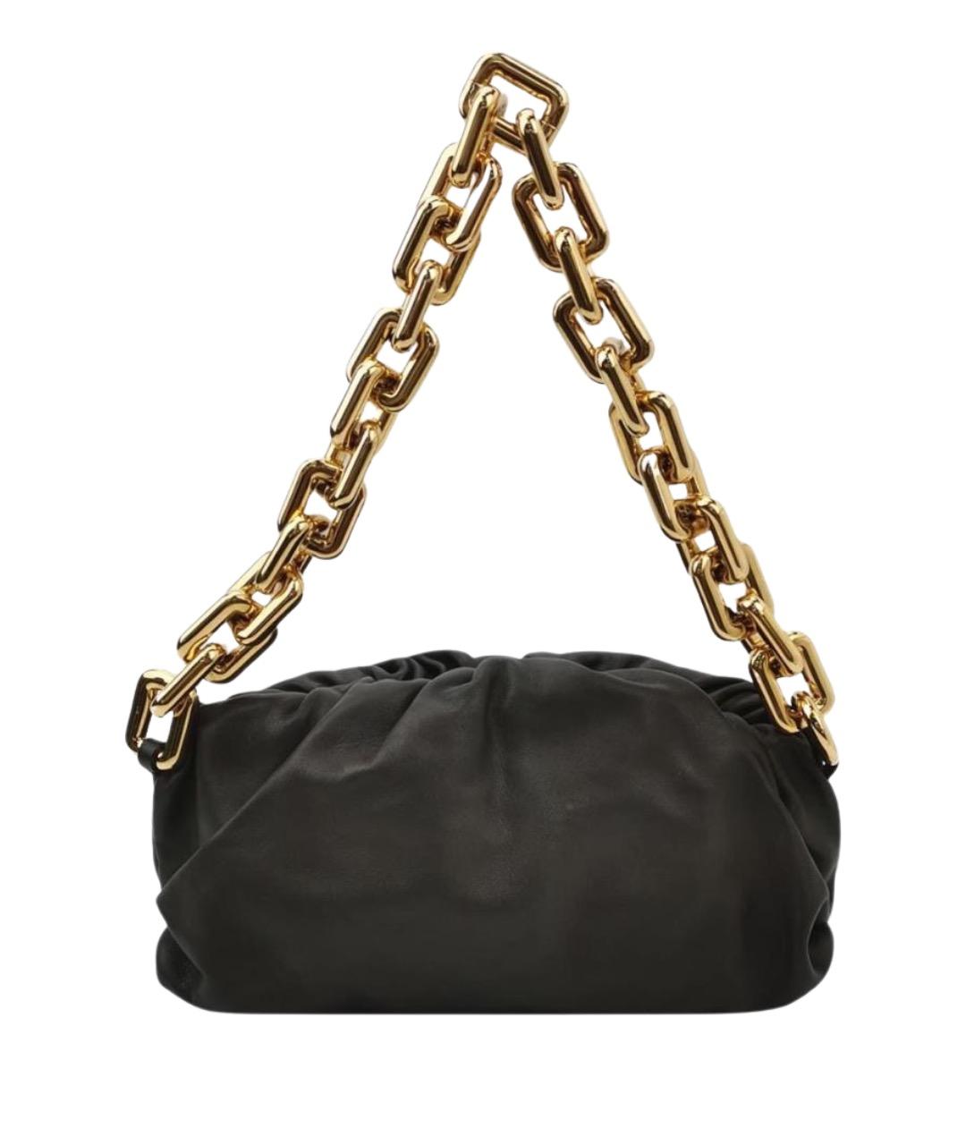 BOTTEGA VENETA Черная кожаная сумка через плечо, фото 1