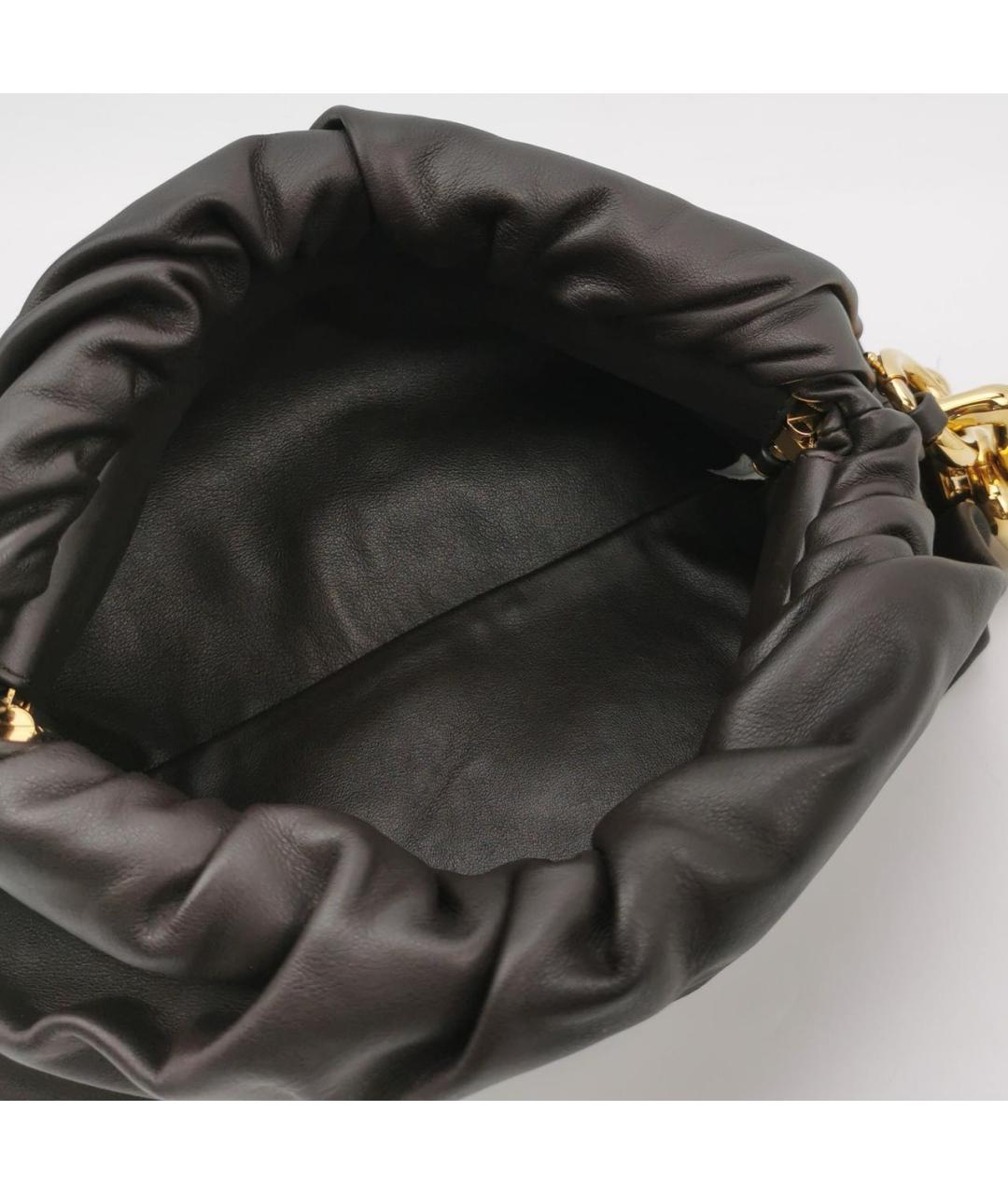 BOTTEGA VENETA Черная кожаная сумка через плечо, фото 6