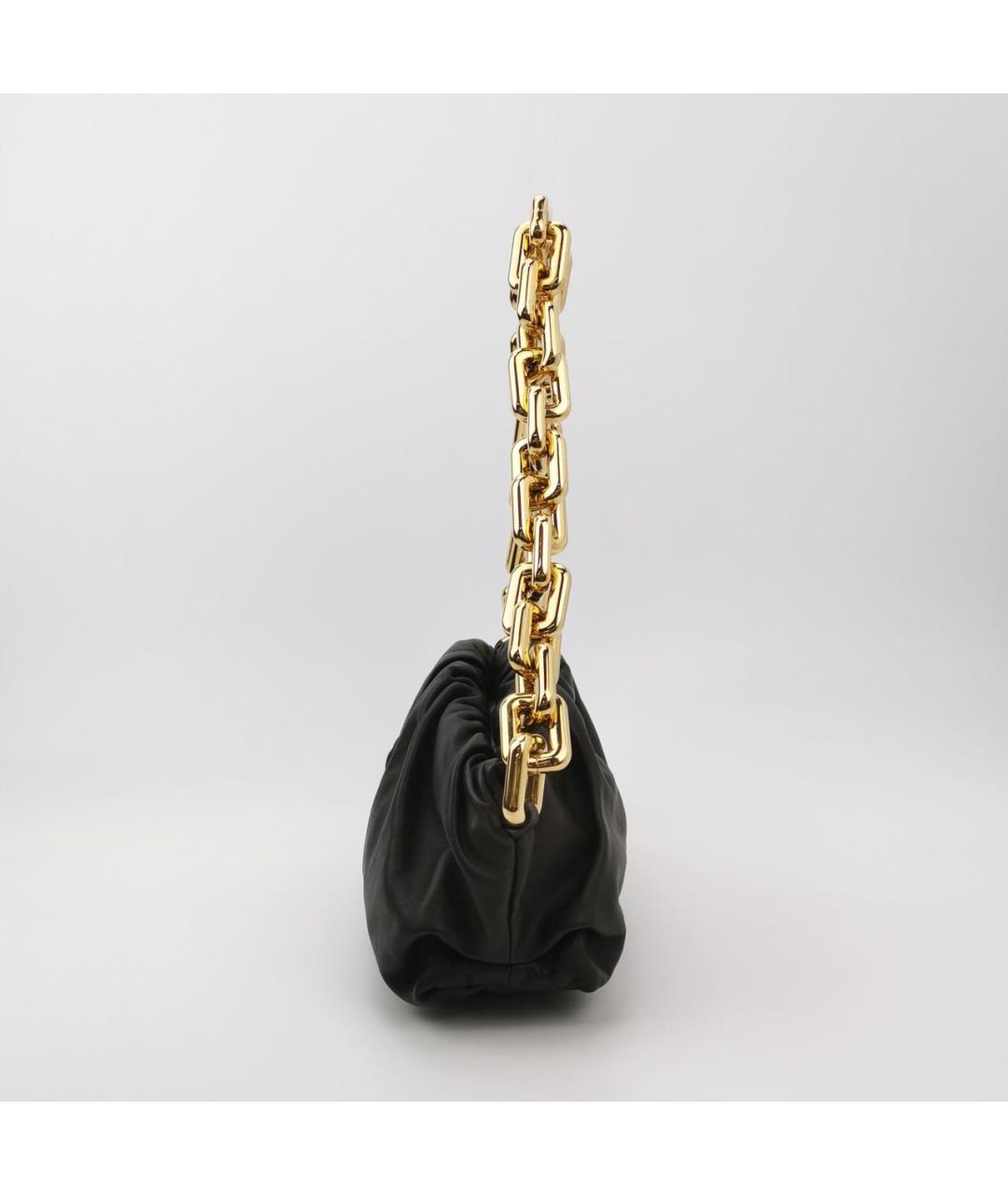 BOTTEGA VENETA Черная кожаная сумка через плечо, фото 3