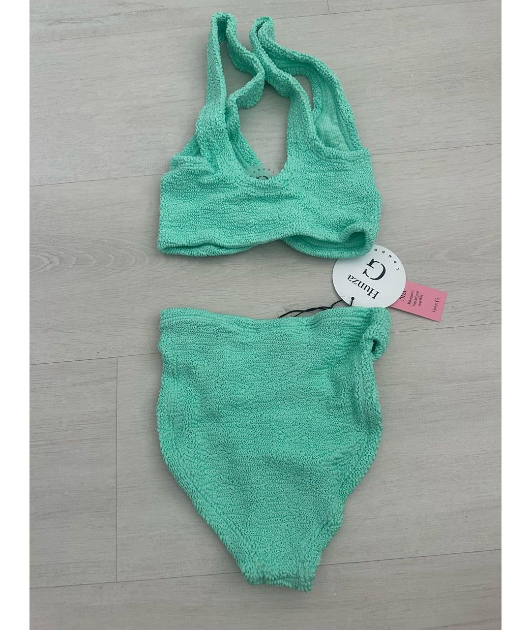 HUNZA G Бирюзовый купальник, фото 2