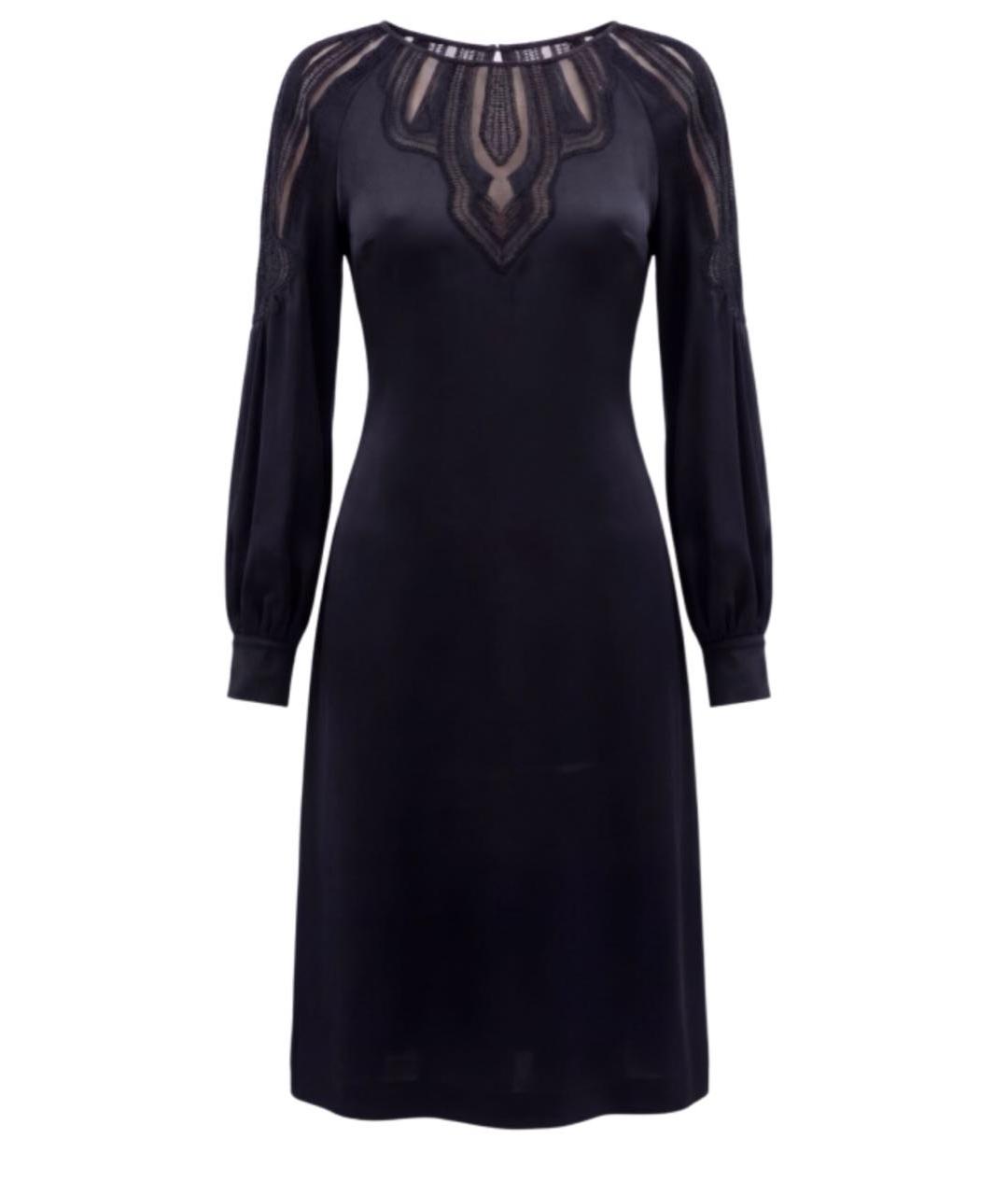 ALBERTA FERRETTI Черное шелковое вечернее платье, фото 5