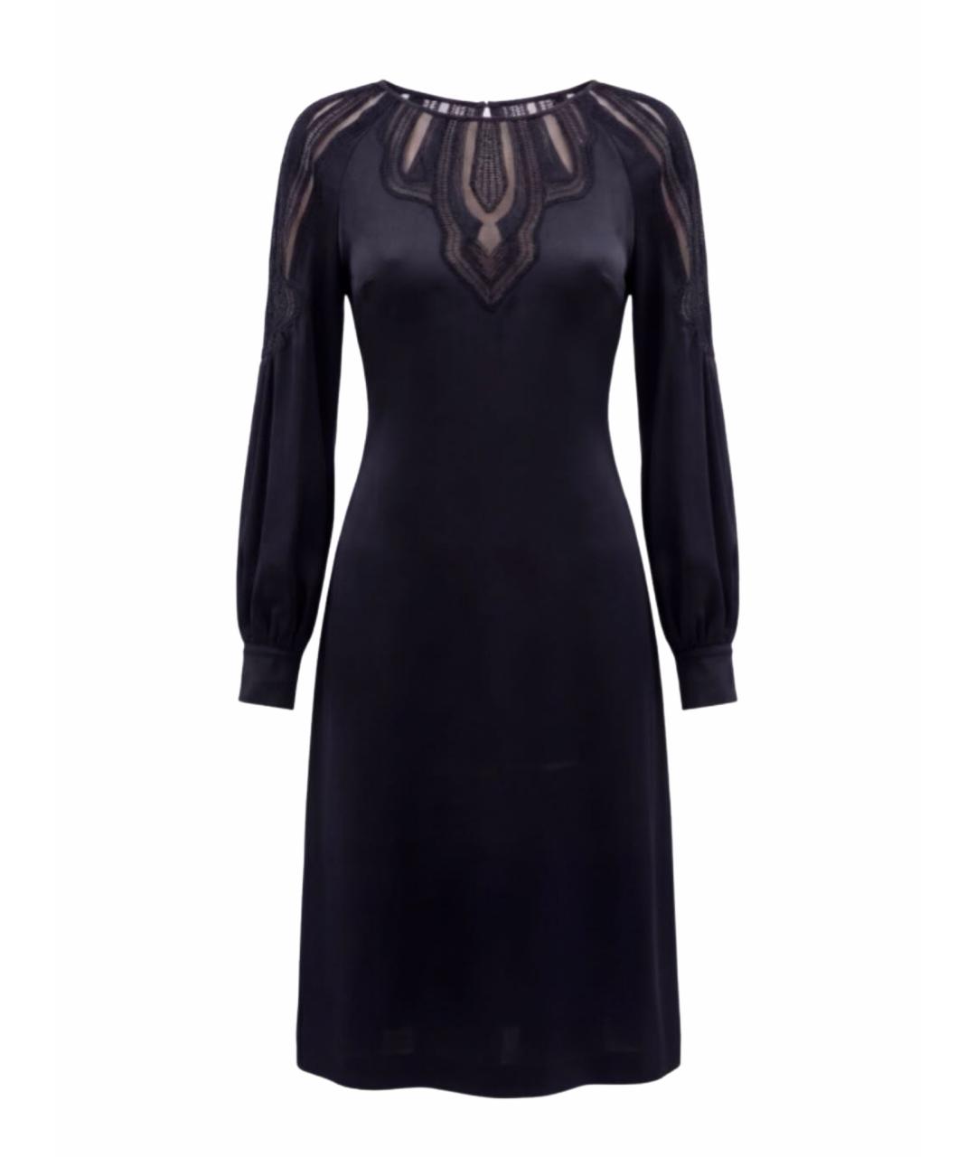 ALBERTA FERRETTI Черное шелковое вечернее платье, фото 1