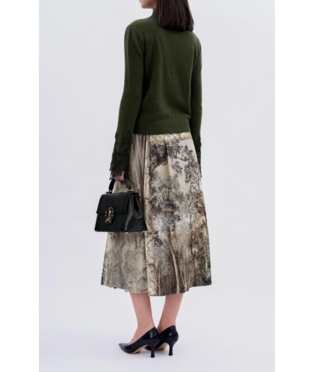 ALBERTA FERRETTI Зеленая юбка макси, фото 3