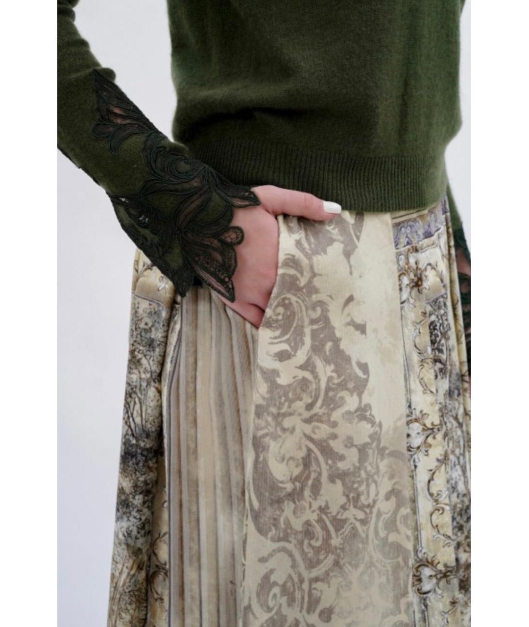 ALBERTA FERRETTI Зеленая юбка макси, фото 4