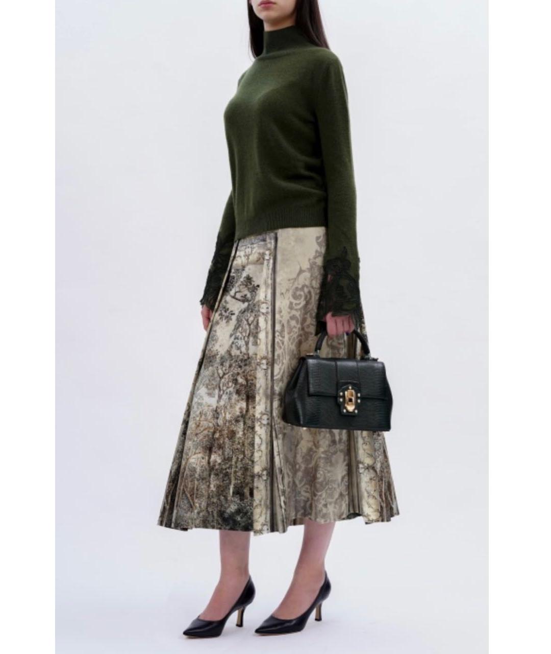 ALBERTA FERRETTI Зеленая юбка макси, фото 2