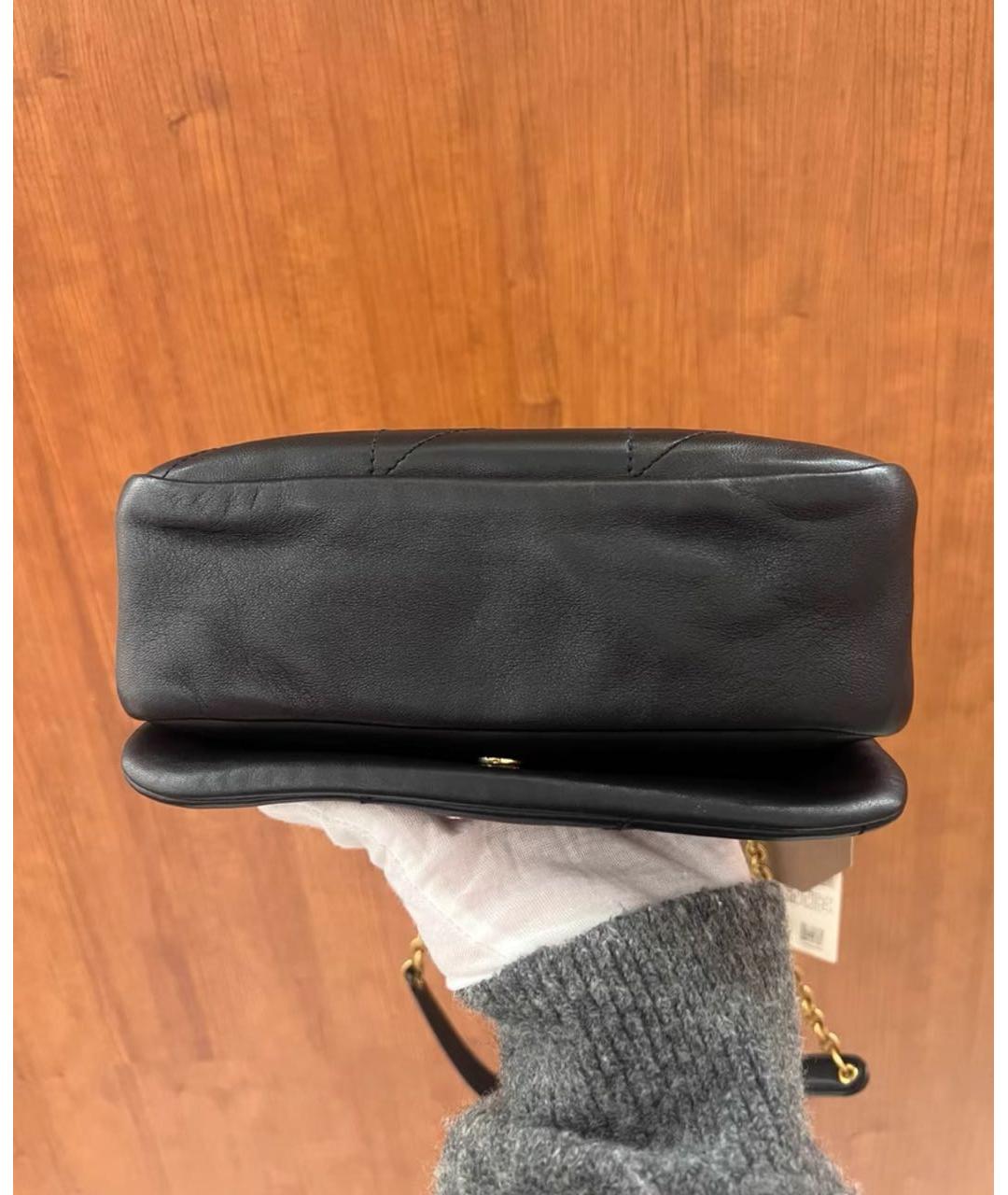SAINT LAURENT Черная кожаная сумка через плечо, фото 5