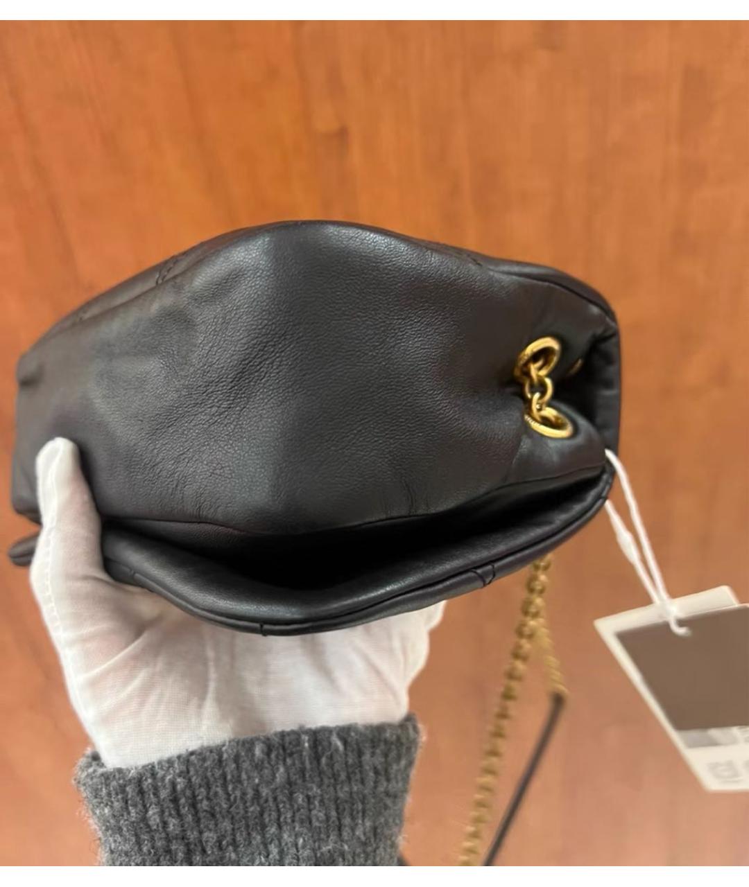 SAINT LAURENT Черная кожаная сумка через плечо, фото 6