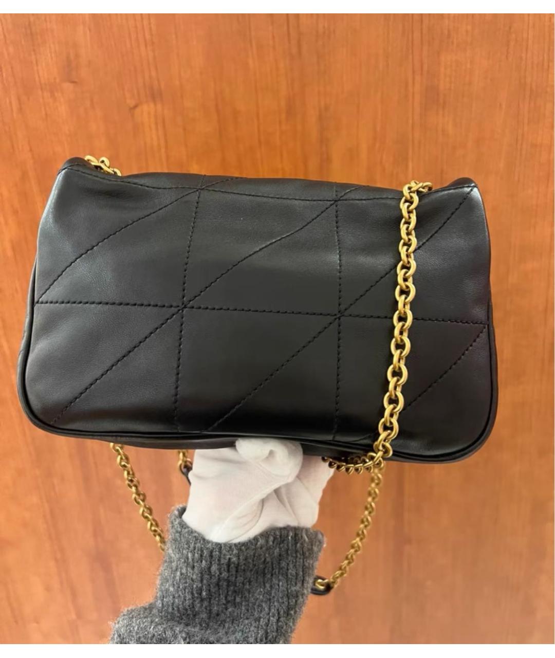 SAINT LAURENT Черная кожаная сумка через плечо, фото 4