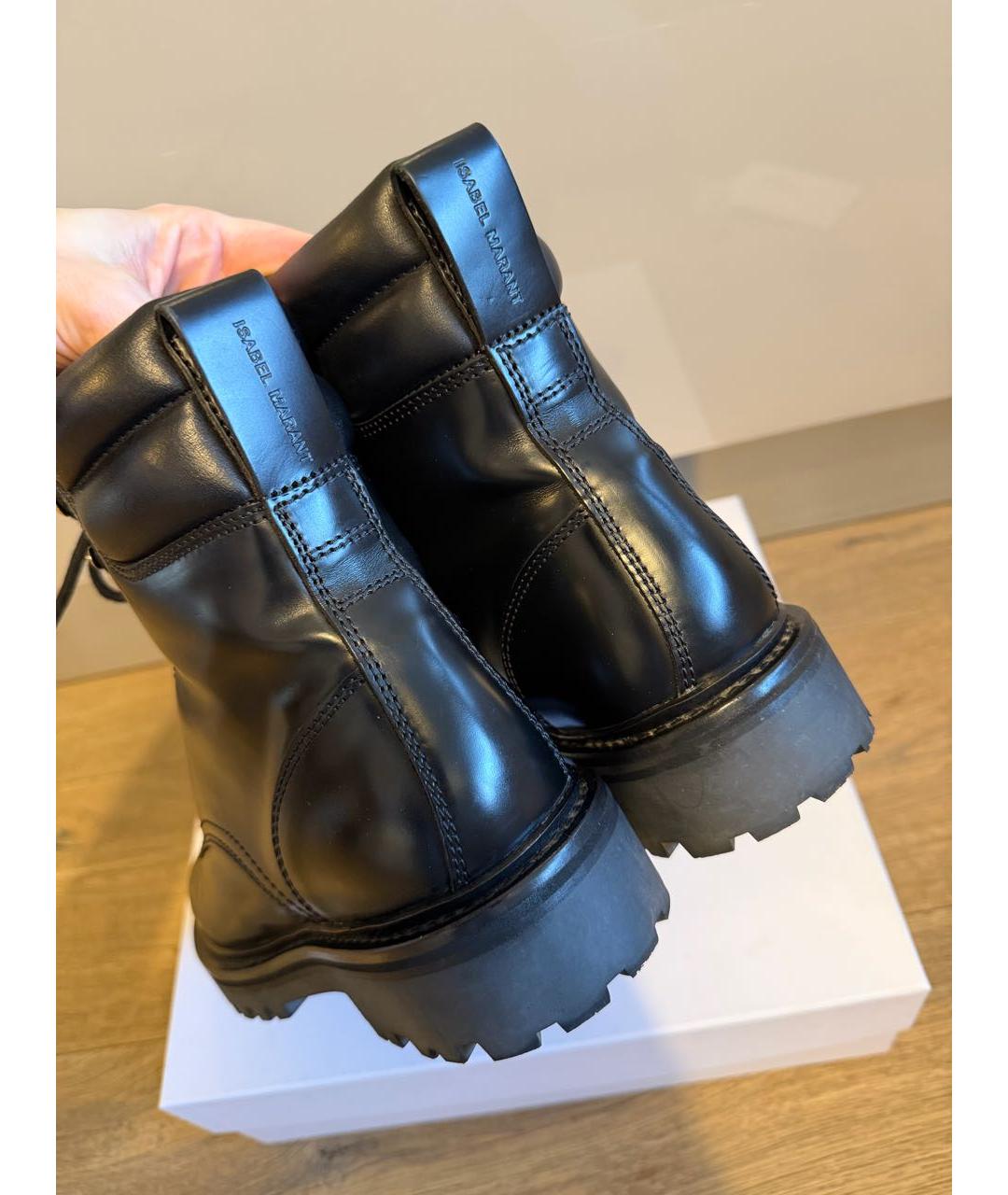 ISABEL MARANT Черные кожаные ботинки, фото 5