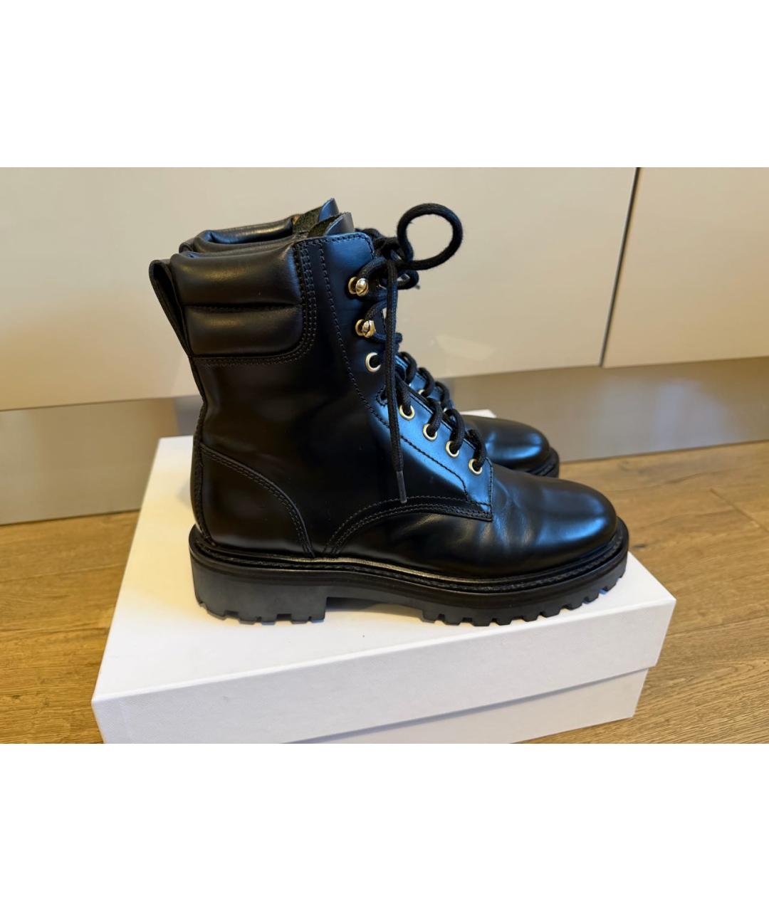 ISABEL MARANT Черные кожаные ботинки, фото 6