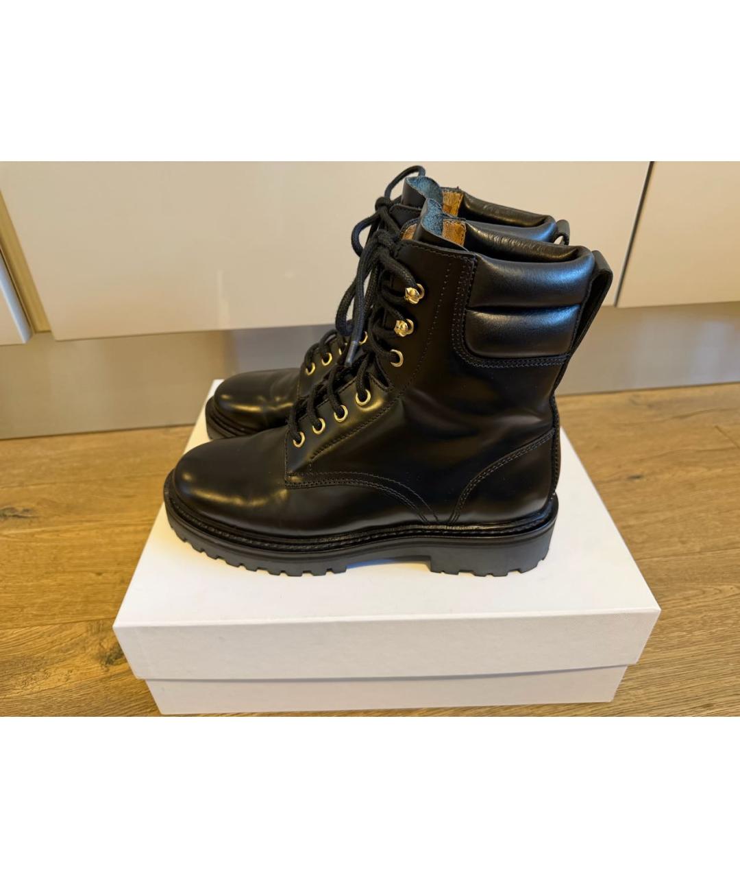 ISABEL MARANT Черные кожаные ботинки, фото 4