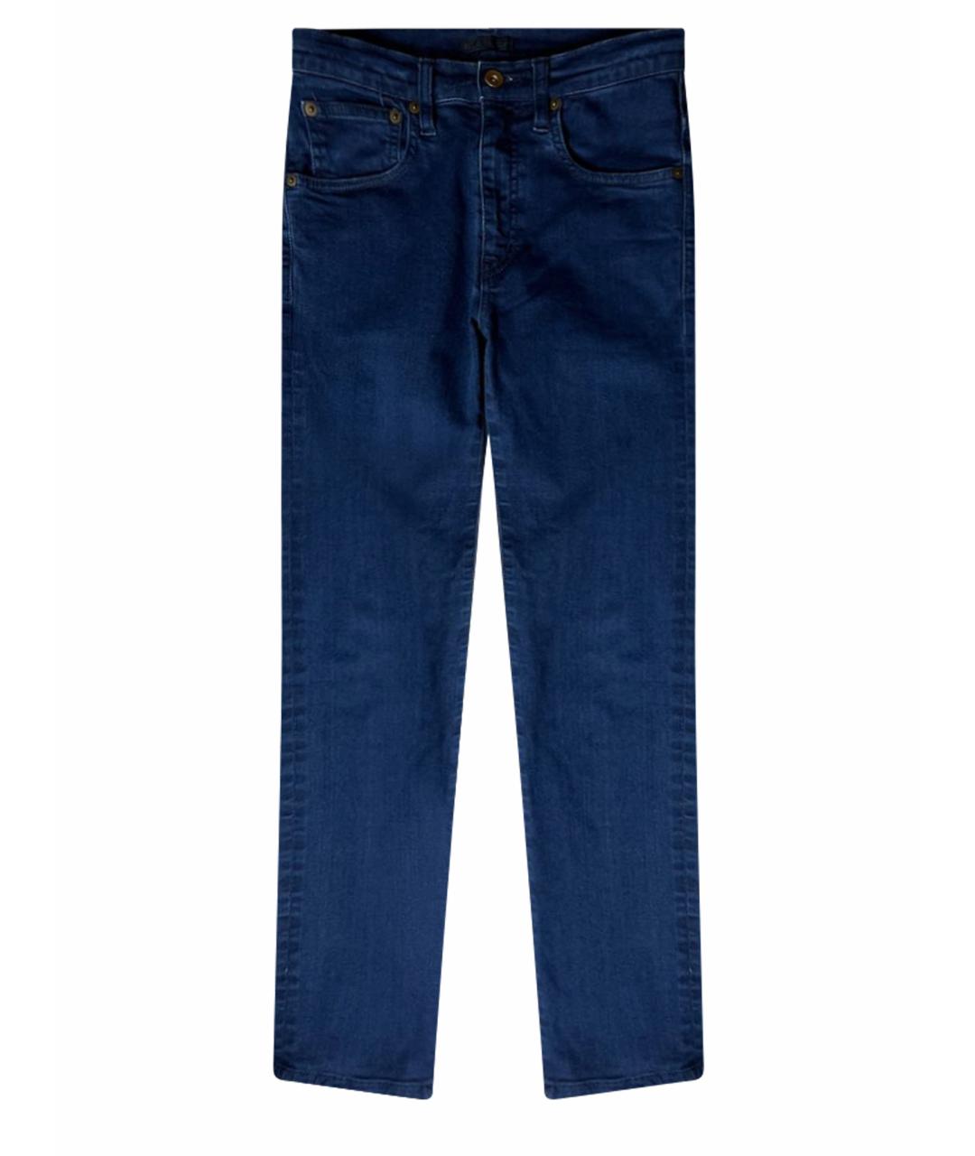 PRADA Синие хлопко-эластановые джинсы слим, фото 1