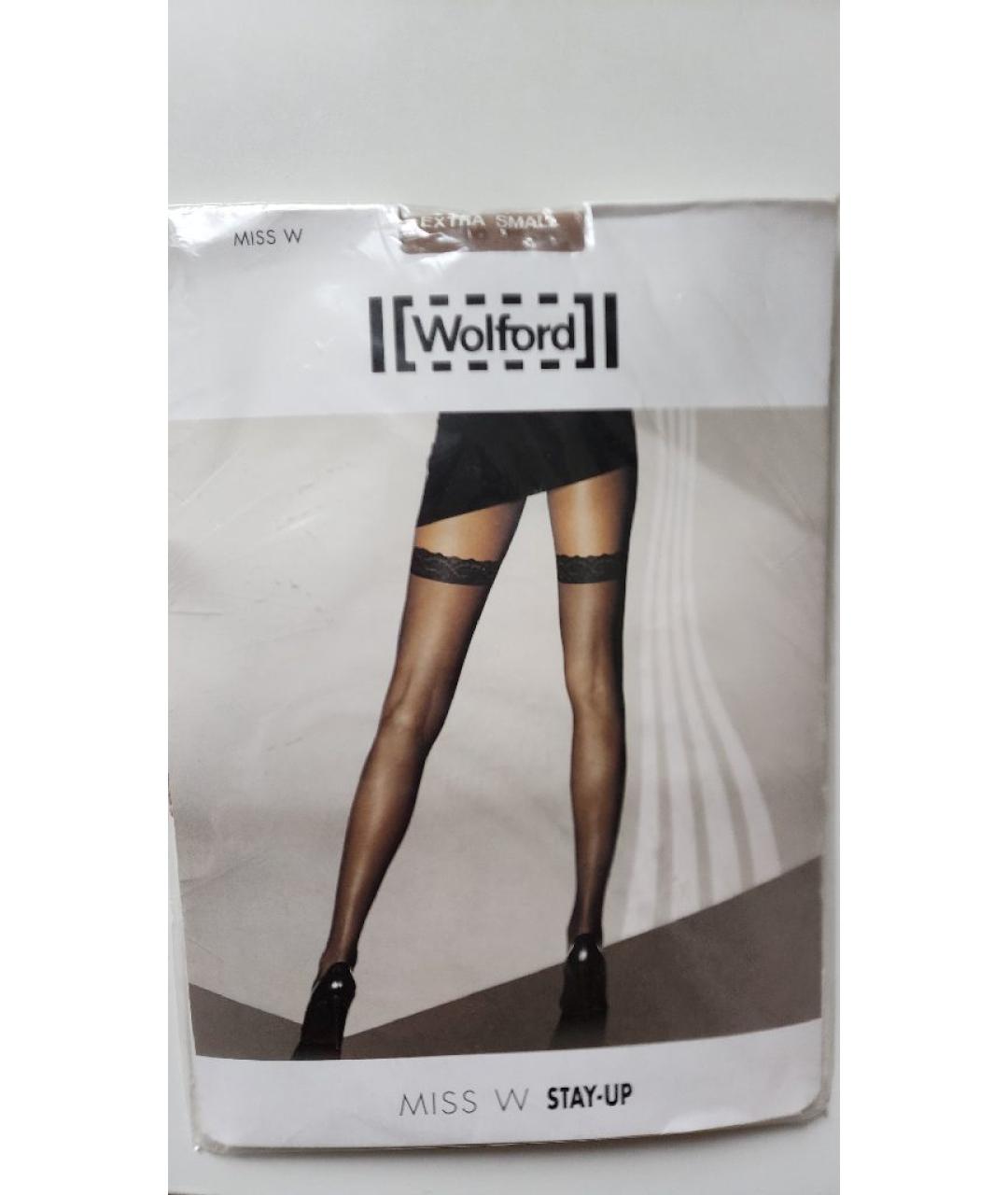 WOLFORD Бежевые носки, чулки и колготы, фото 5