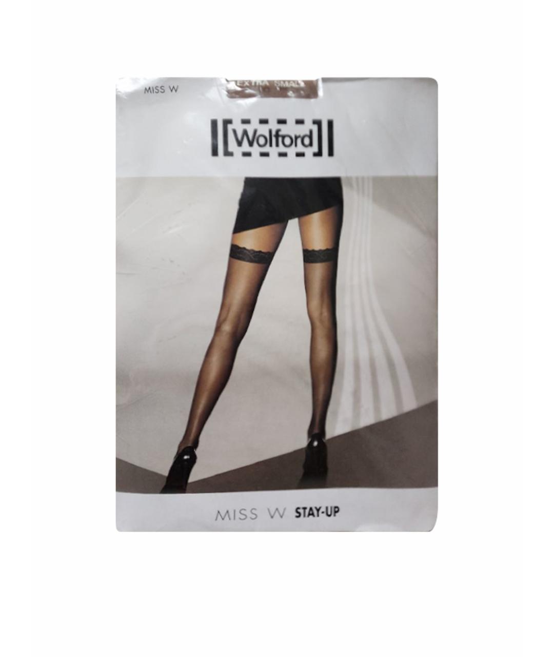 WOLFORD Бежевые носки, чулки и колготы, фото 1