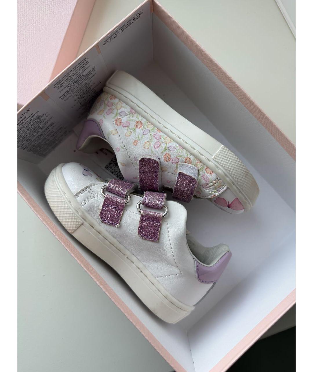 MONNALISA Белые кожаные кеды, фото 6