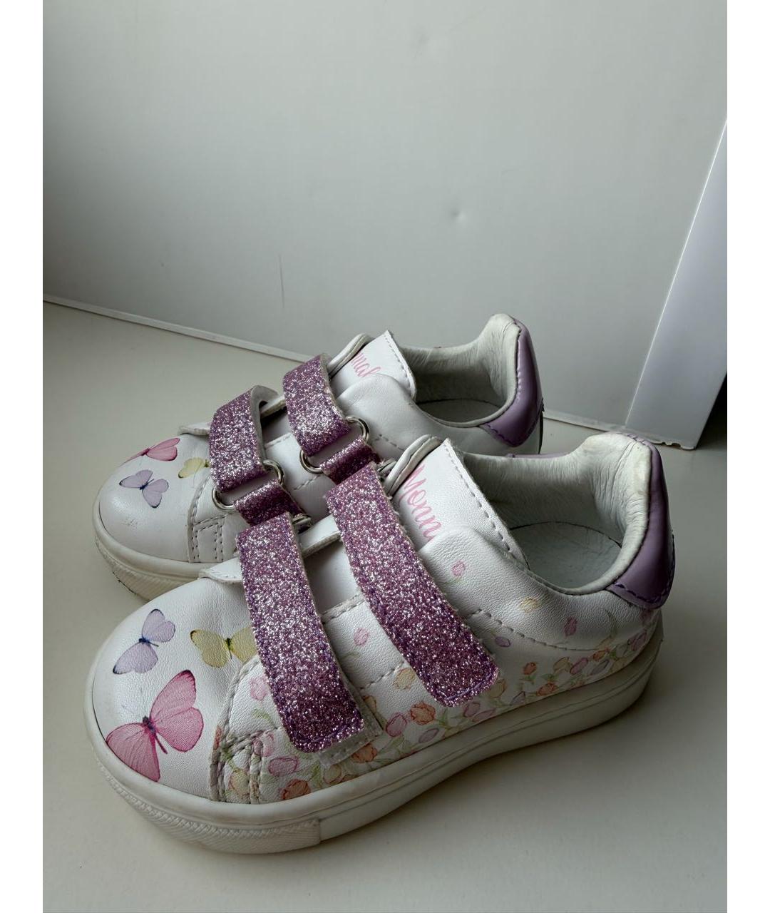 MONNALISA Белые кожаные кеды, фото 2