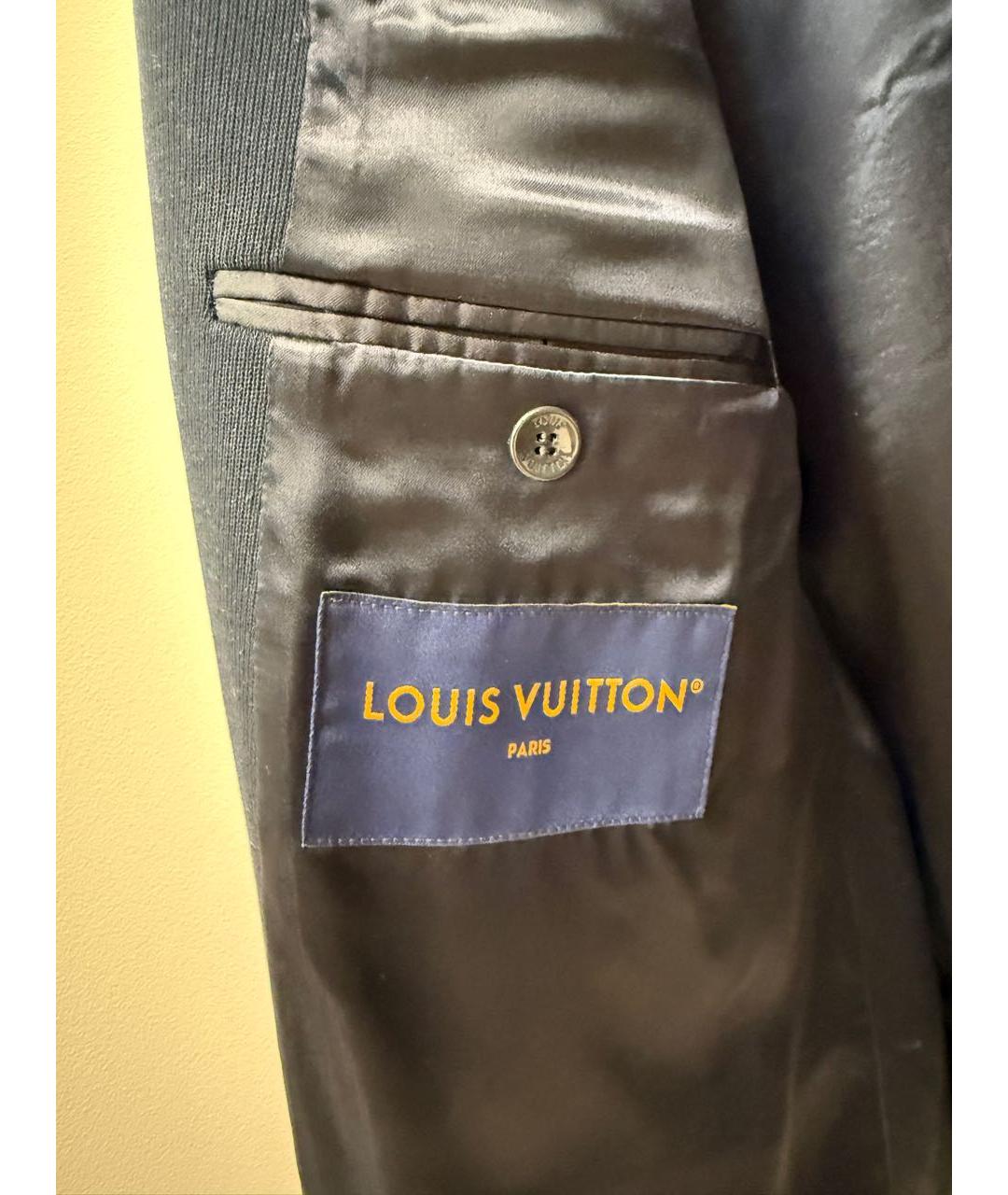 LOUIS VUITTON Темно-синий хлопковый тренч / плащ, фото 3