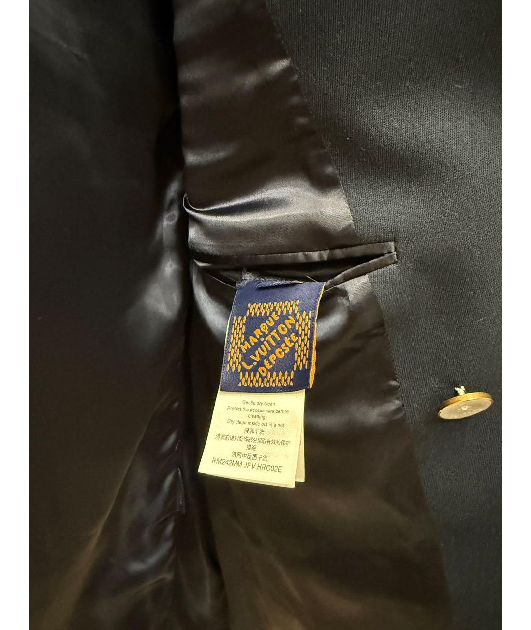 LOUIS VUITTON Темно-синий хлопковый тренч / плащ, фото 5