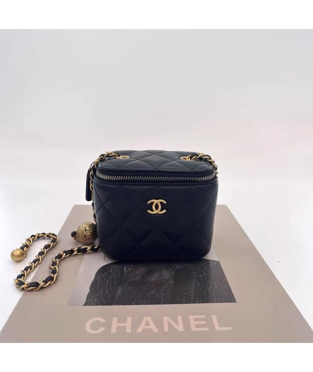 CHANEL Черная кожаная сумка через плечо, фото 8