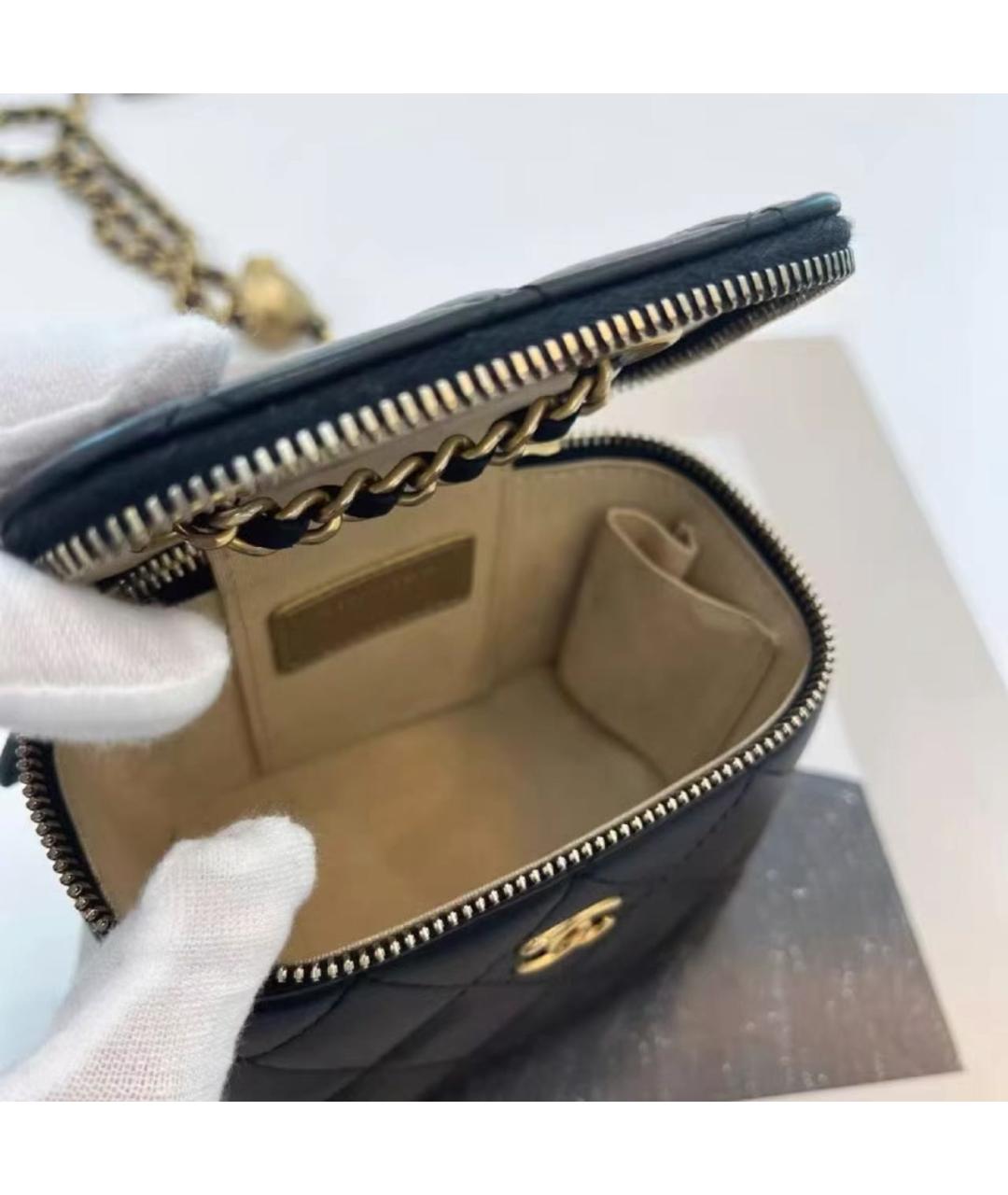 CHANEL Черная кожаная сумка через плечо, фото 4