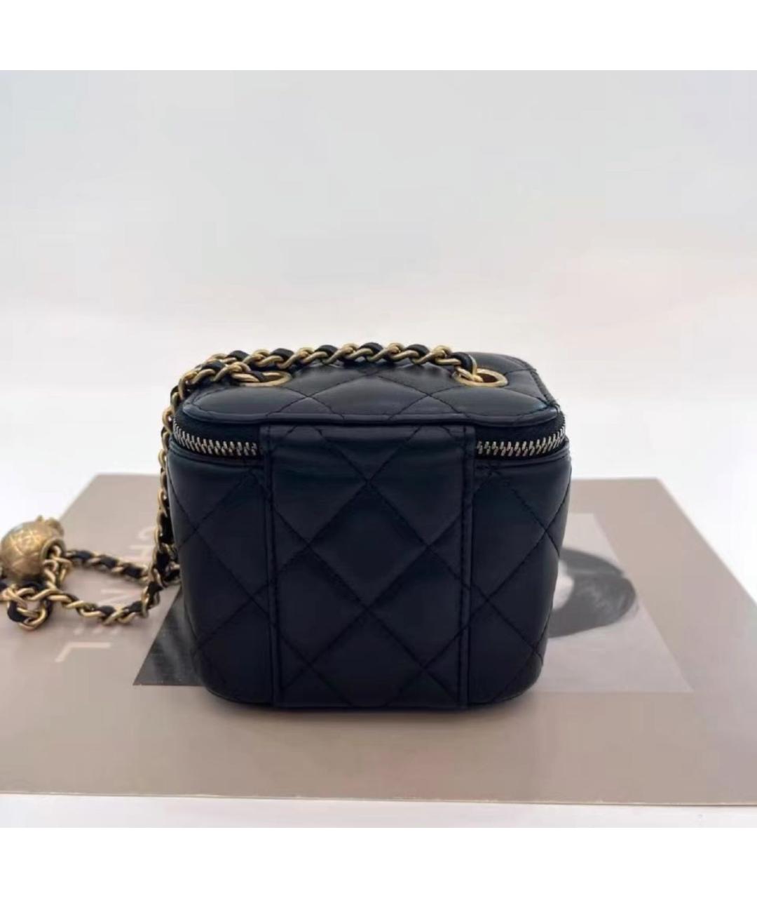 CHANEL Черная кожаная сумка через плечо, фото 5