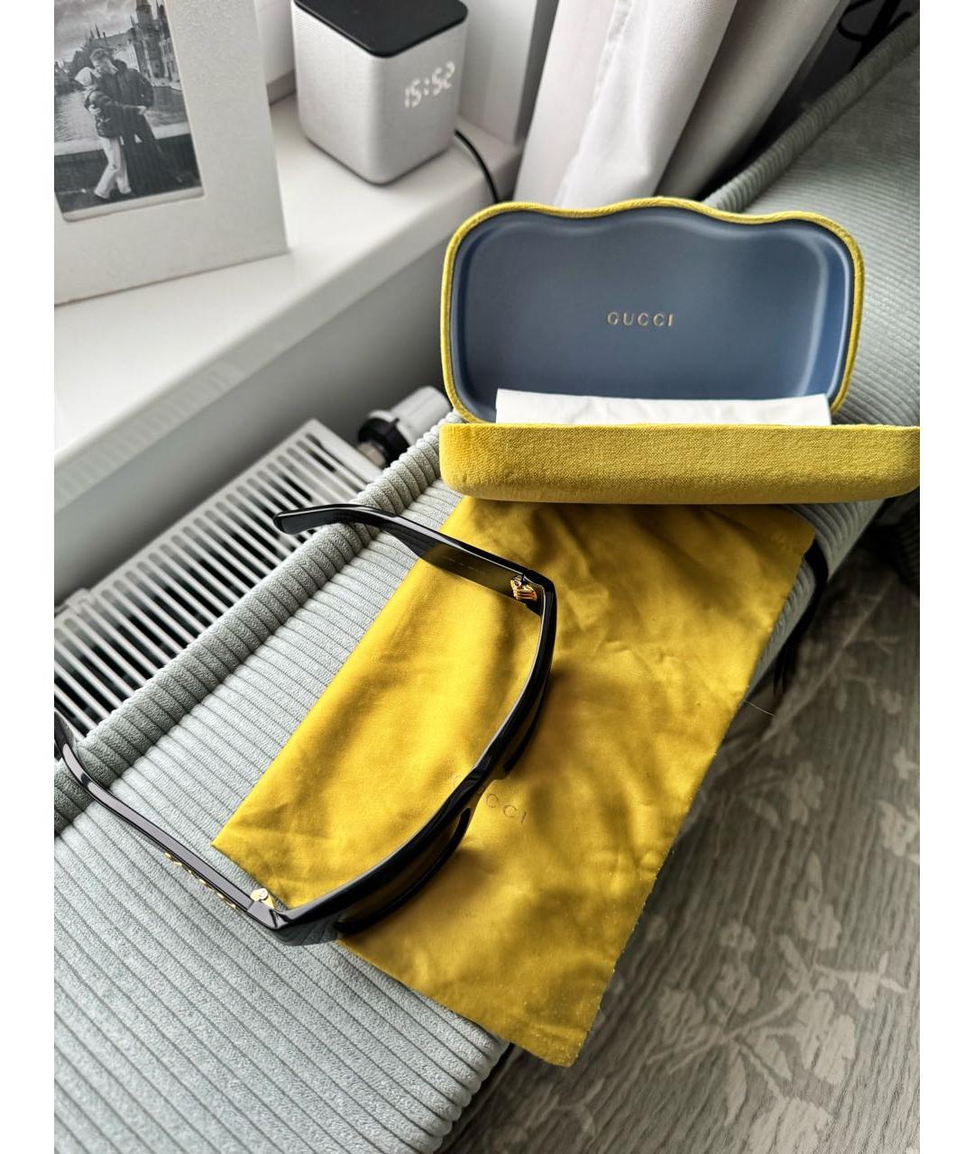 GUCCI Черные пластиковые солнцезащитные очки, фото 6