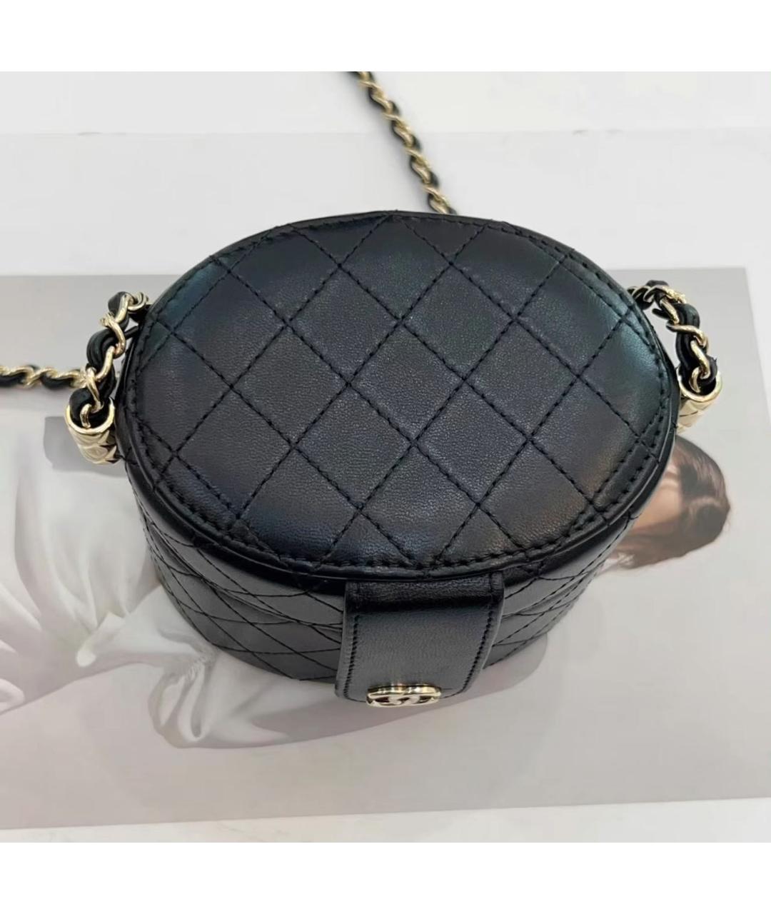 CHANEL Черная кожаная сумка через плечо, фото 8