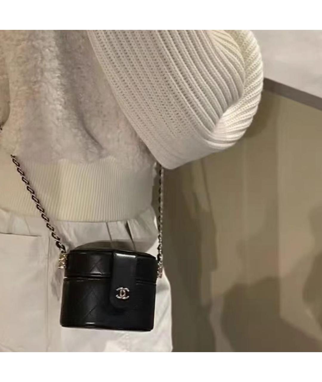CHANEL Черная кожаная сумка через плечо, фото 2