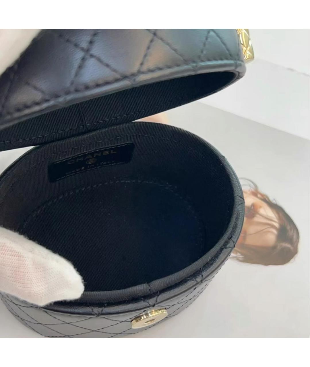 CHANEL Черная кожаная сумка через плечо, фото 7