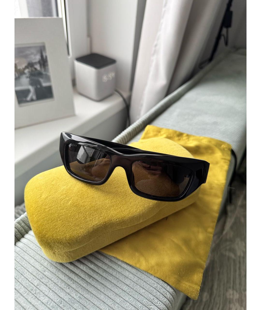 GUCCI Черные пластиковые солнцезащитные очки, фото 2