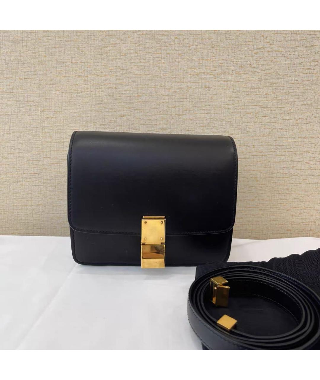 CELINE Черная кожаная сумка через плечо, фото 8