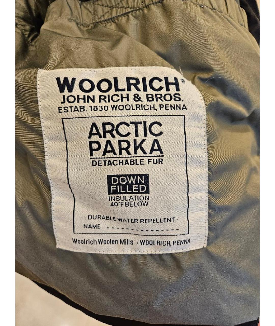 WOOLRICH Хаки полиамидовая куртка, фото 7