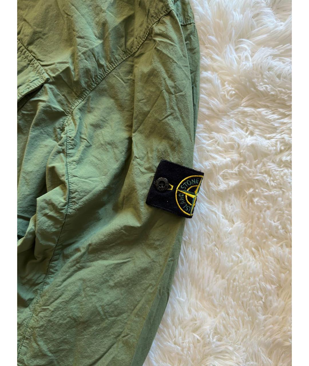 STONE ISLAND Зеленая полиамидовая куртка, фото 3