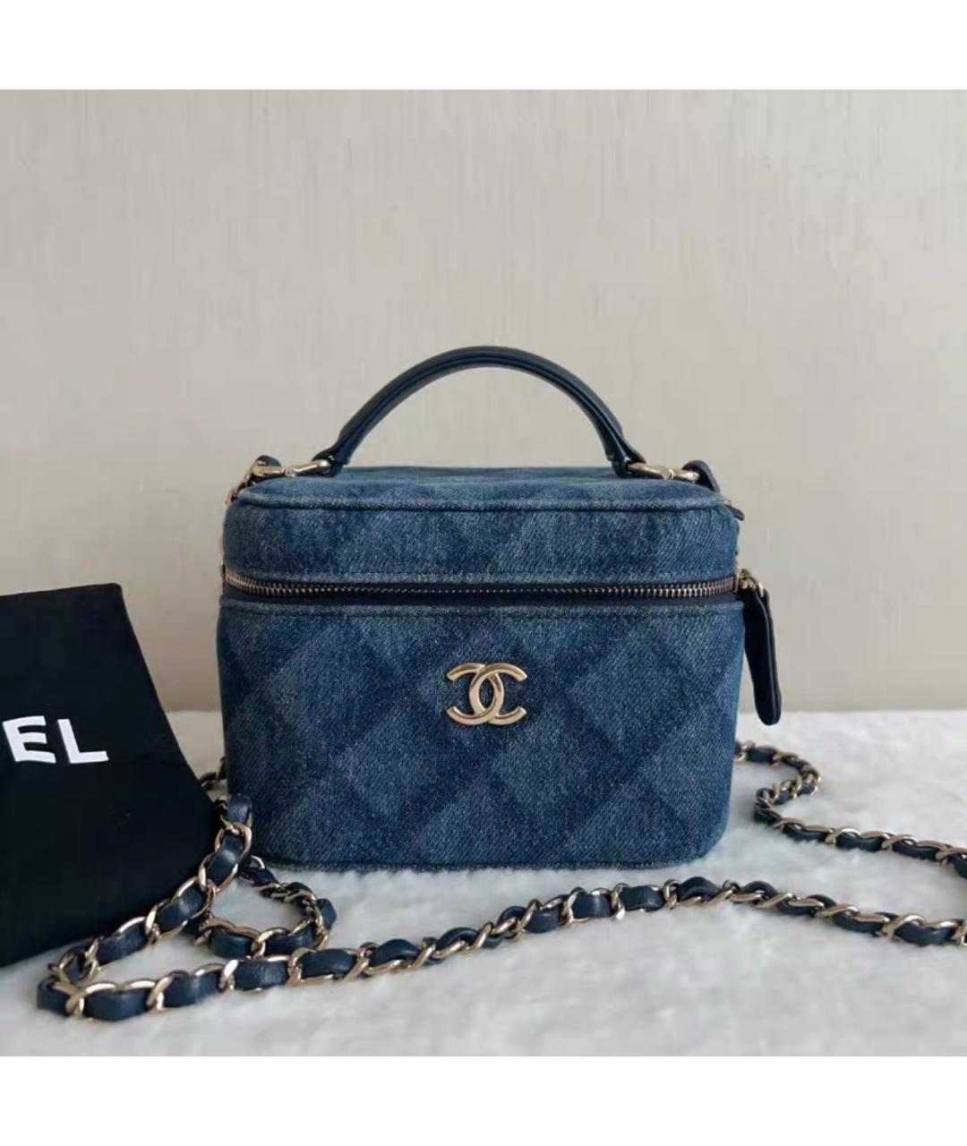 CHANEL Синяя деним сумка через плечо, фото 8