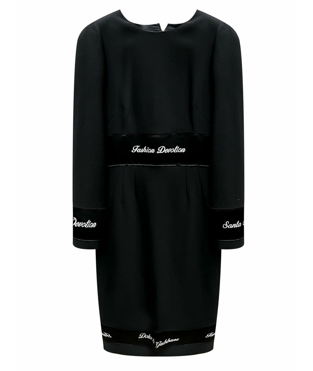 DOLCE&GABBANA Черное шерстяное повседневное платье, фото 1