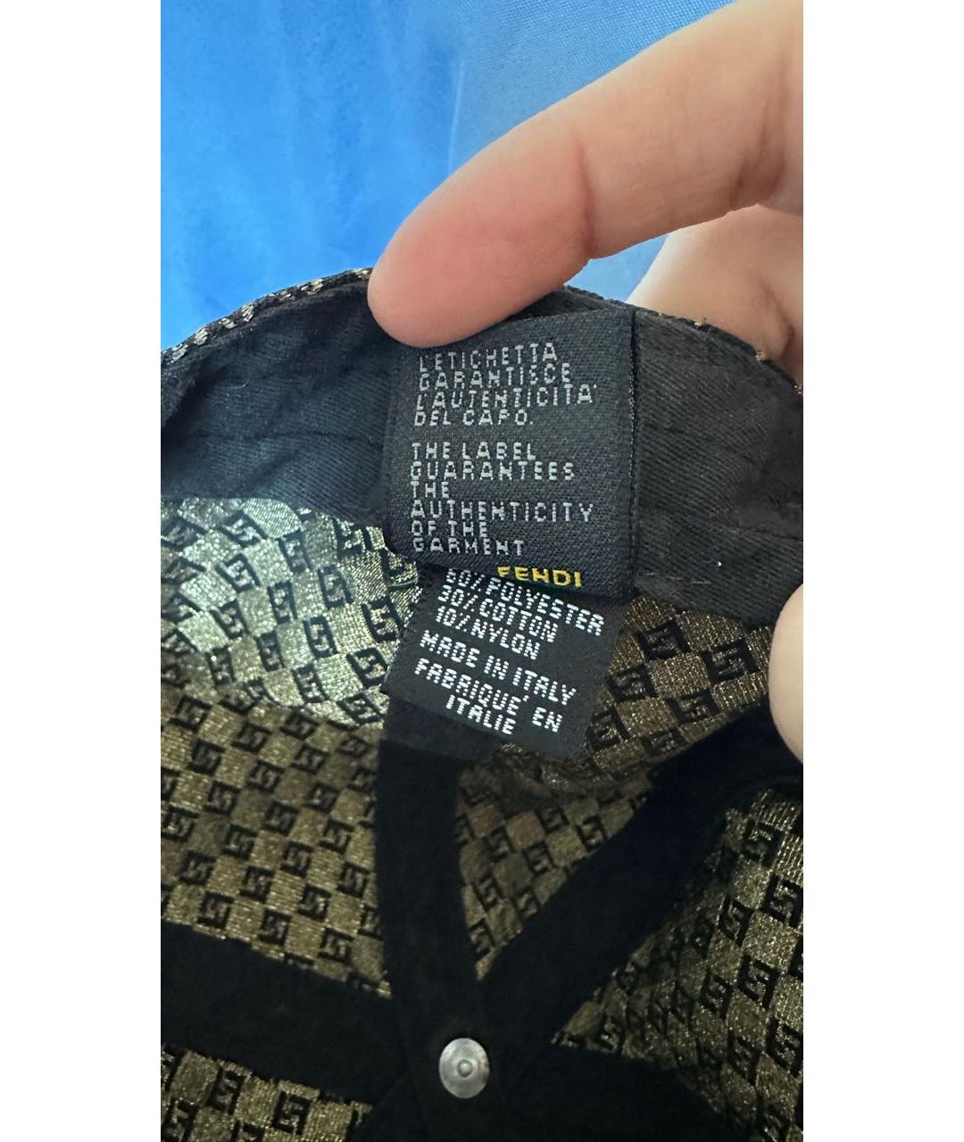 FENDI Черная кепка, фото 8