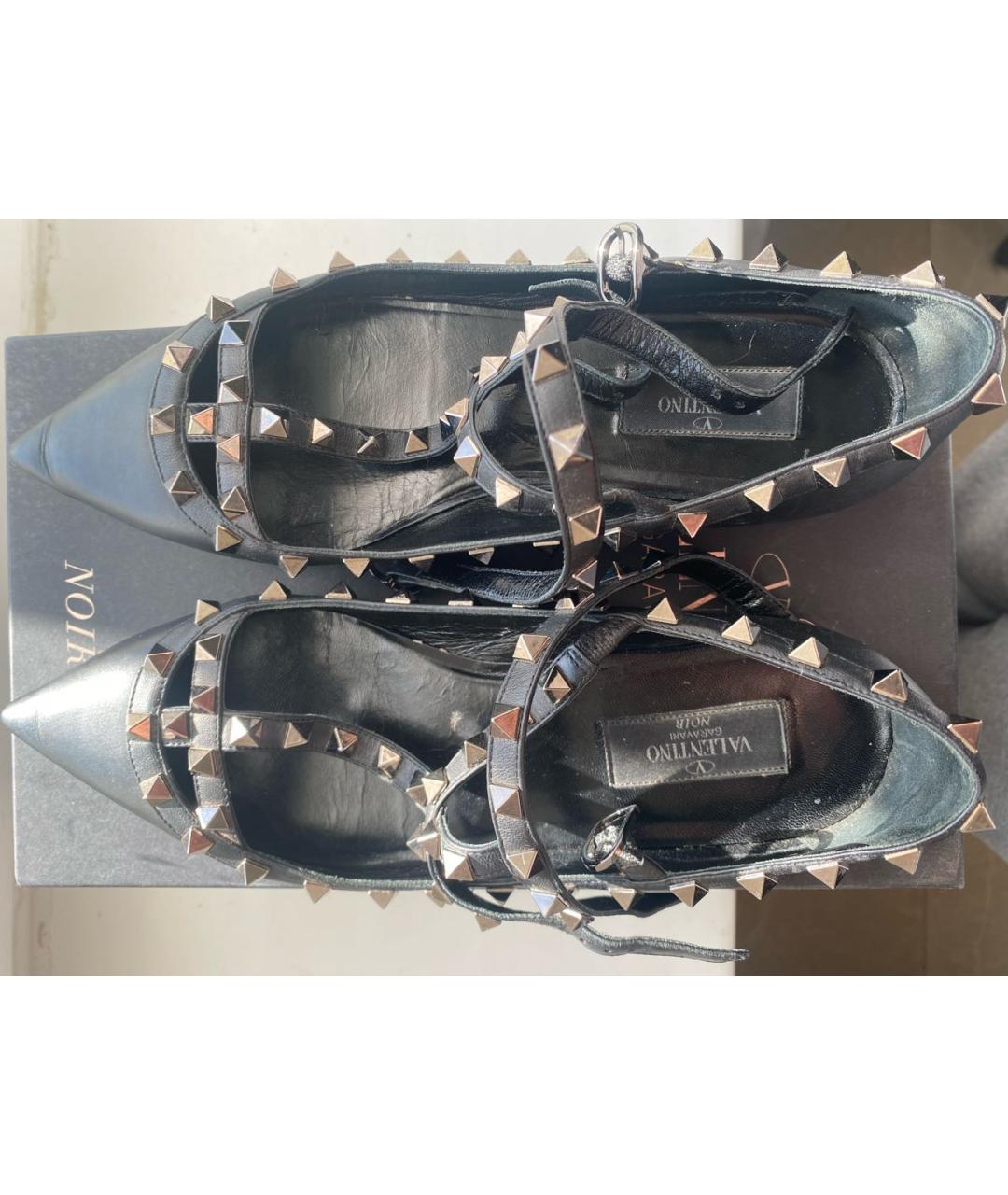 VALENTINO Черные кожаные балетки, фото 6