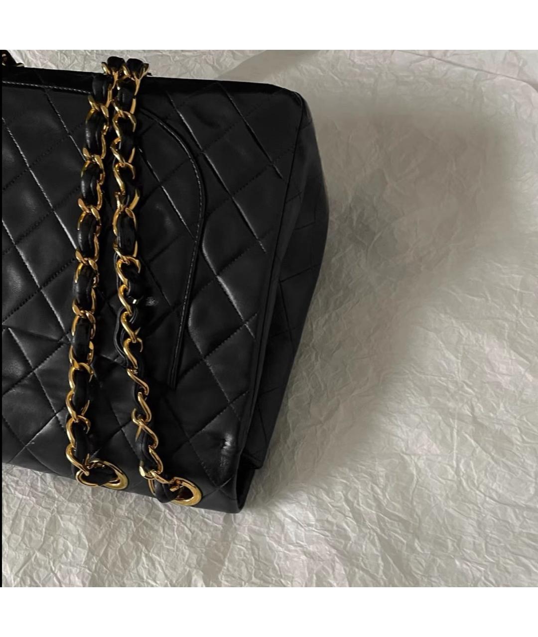 CHANEL Черная кожаная сумка через плечо, фото 5