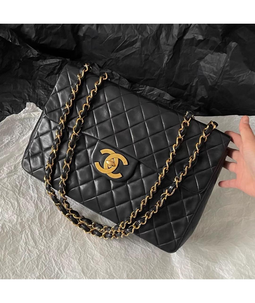 CHANEL Черная кожаная сумка через плечо, фото 9