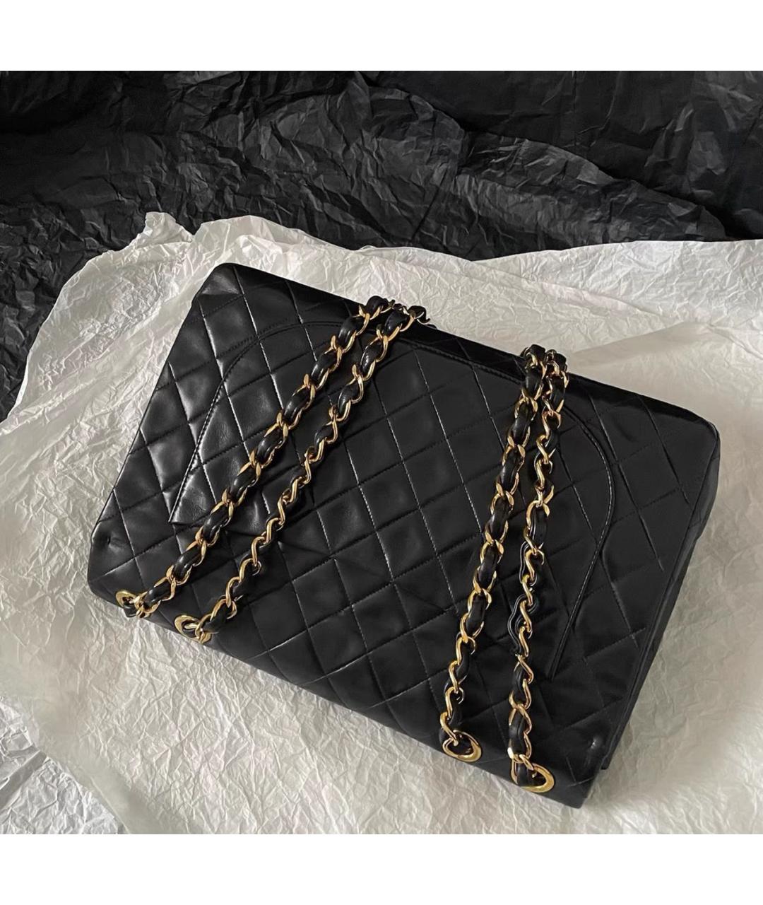 CHANEL Черная кожаная сумка через плечо, фото 2