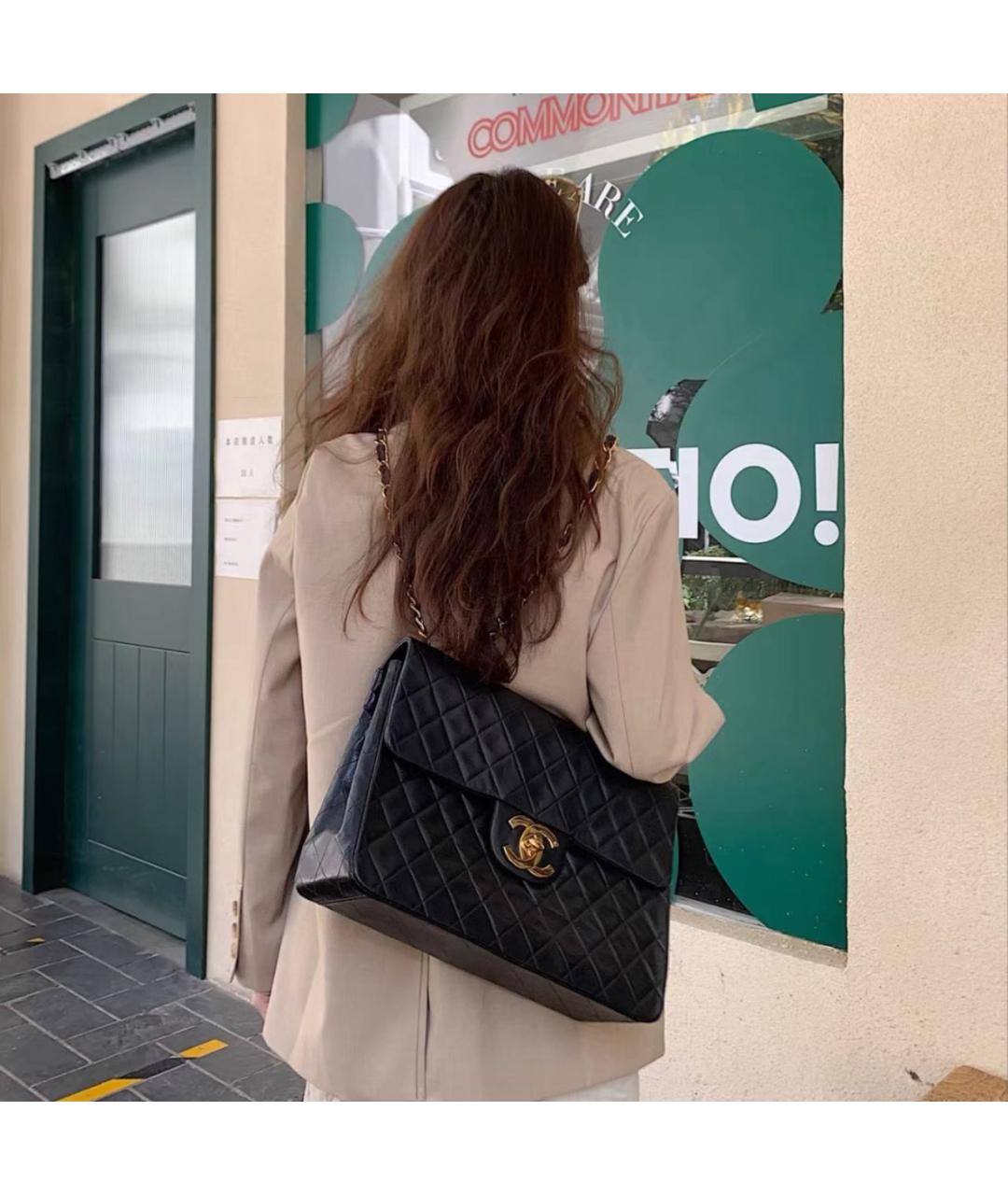 CHANEL Черная кожаная сумка через плечо, фото 8